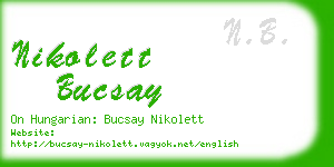 nikolett bucsay business card